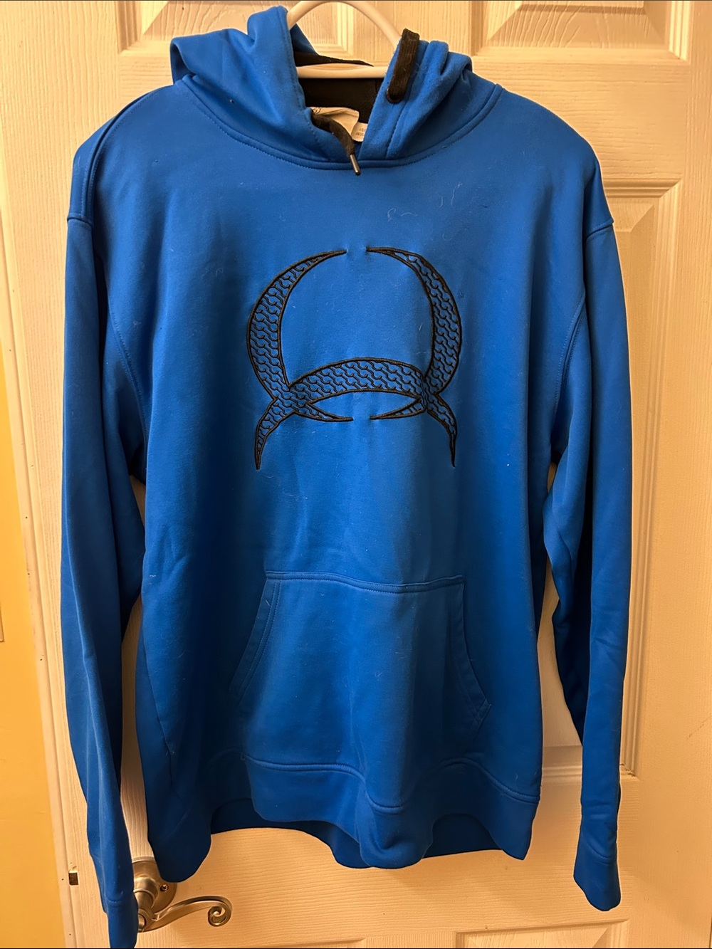 Cinch Men's Royal Blue Hooded Sweatshirt with Black Emblem